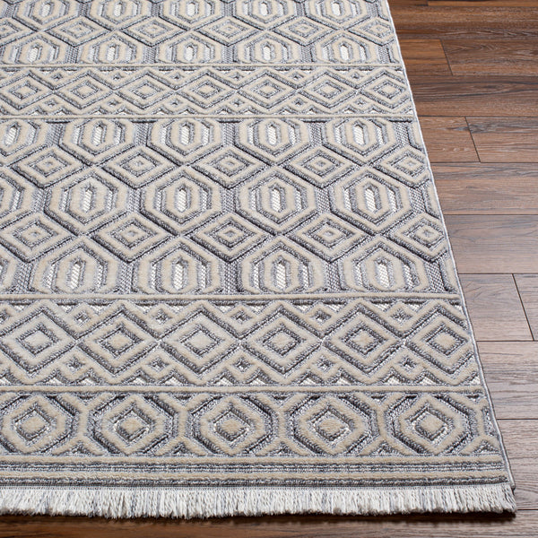 Broadway BWY-2304 9'2" x 12' Machine Woven Rug BWY2304-9212  White, Denim Surya