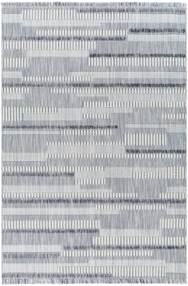 Broadway BWY-2305 9'2" x 12' Machine Woven Rug BWY2305-9212  White, Denim, Ink Blue Surya