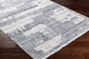 Broadway BWY-2306 9'2" x 12' Machine Woven Rug BWY2306-9212  White, Denim, Ink Blue Surya