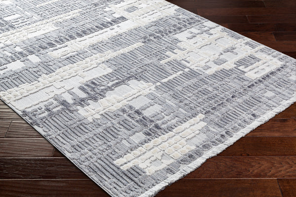Broadway BWY-2306 9'2" x 12' Machine Woven Rug BWY2306-9212  White, Denim, Ink Blue Surya