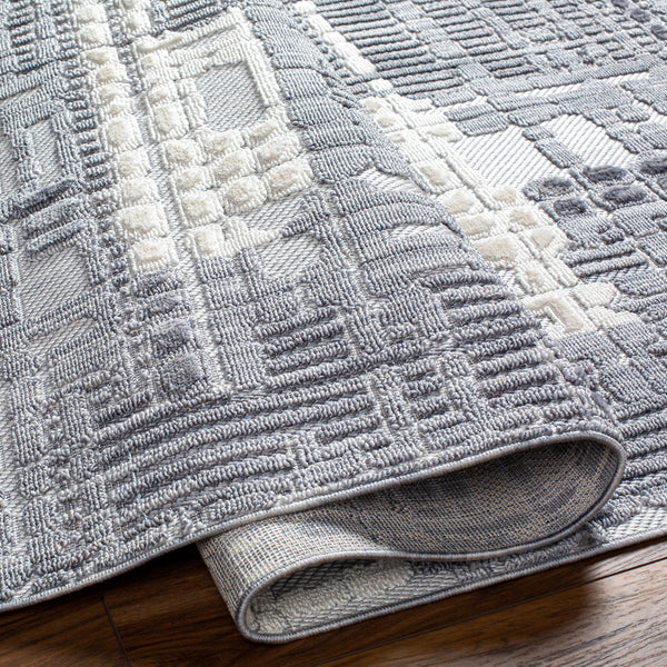 Broadway BWY-2306 9'2" x 12' Machine Woven Rug BWY2306-9212  White, Denim, Ink Blue Surya