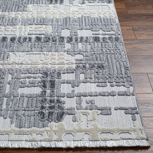 Broadway BWY-2306 9'2" x 12' Machine Woven Rug BWY2306-9212  White, Denim, Ink Blue Surya