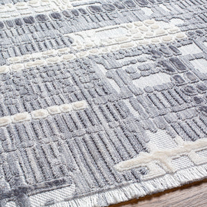 Broadway BWY-2306 9'2" x 12' Machine Woven Rug BWY2306-9212  White, Denim, Ink Blue Surya
