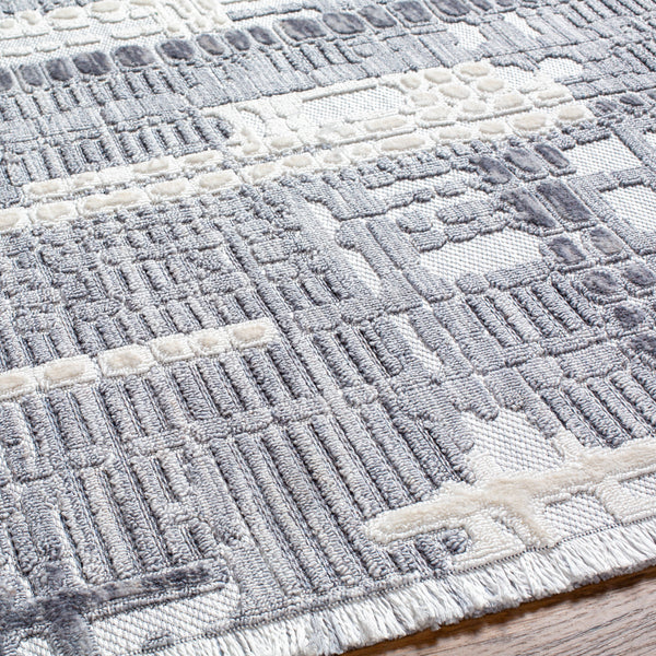 Broadway BWY-2306 9'2" x 12' Machine Woven Rug BWY2306-9212  White, Denim, Ink Blue Surya