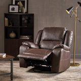 Christopher Knight Home® - Noble House - Malic Classic Tufted Leather Swivel Recliner