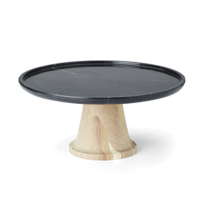 Lenox LX Collective Cake Plate Black, WHITE MARBLE,STONE 895302