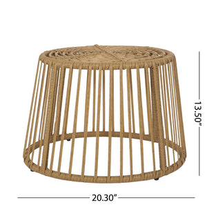 English Elm Elaine Outdoor Club Chair and Side Table Set Faux Rattan Woven Iron Patio Duo 71841.00