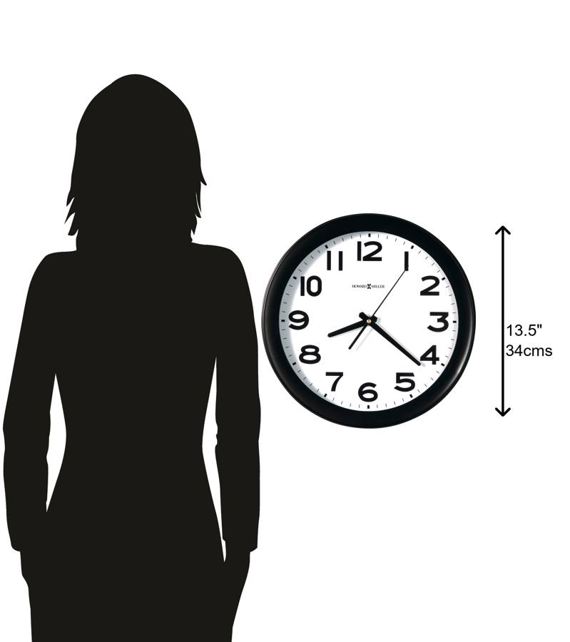 Hekman Furniture 625485 Kenwick Wall Clock - Vintage Schoolhouse Design With Easy-to-read Dial For Any Room Decor Black Satin Kenwick Wall Clock 625485