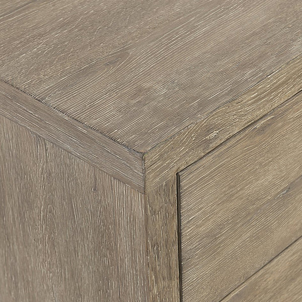 Bernhardt Bernhardt Tribeca Nightstand Aurum Oak With Textured Steel Sled Base, Soft-Close Drawers & Usb Charging 333229