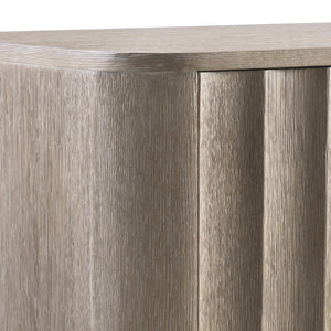 Bernhardt Bernhardt Loggia Buffet With Fluted Doors, Wire-Brushed Oak Aria Finish, Rounded Top & Ample Storage 345132