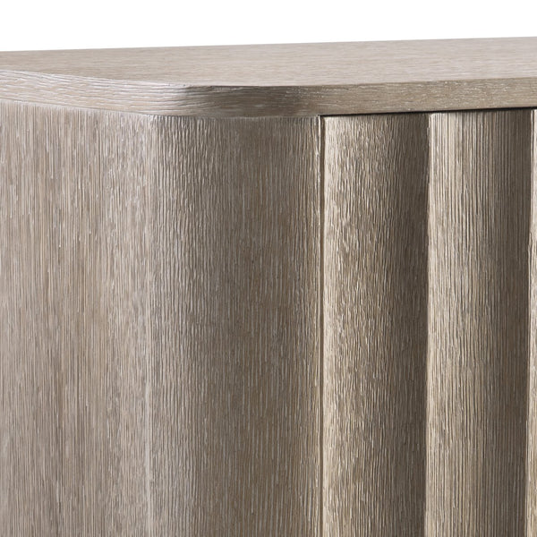 Bernhardt Bernhardt Loggia Buffet With Fluted Doors, Wire-Brushed Oak Aria Finish, Rounded Top & Ample Storage 345132