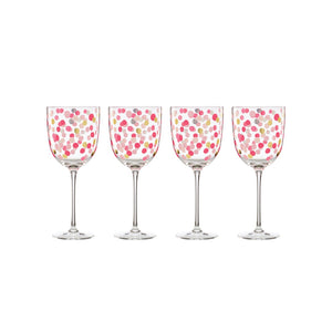 Lenox Kate Spade It's Raining Confetti Wine Glasses, Set of 4 Pink, NO COLOR GLASS,CRYSTAL 897539