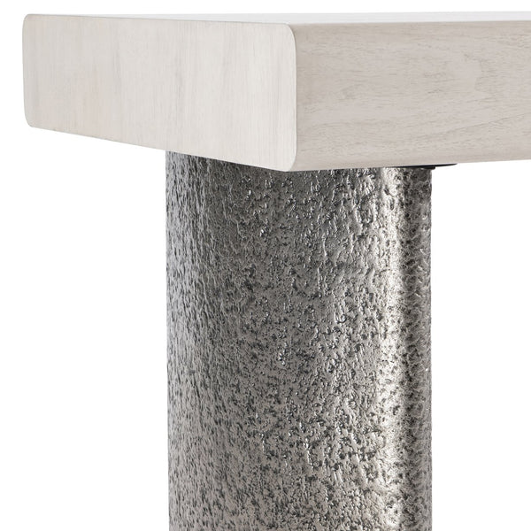 Bernhardt Bernhardt Sereno Desk In Lutra Walnut With Fuso Cast-Aluminum Legs, Soft-Close Drawer, Rustic Modern Elegance D29511