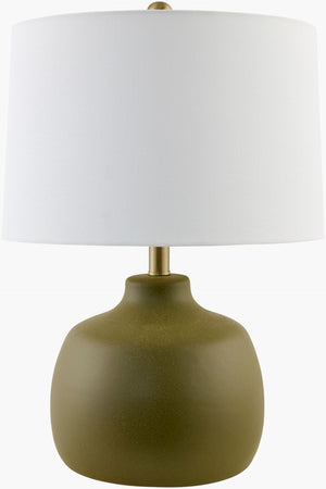 Livabliss Braxton Hand-painted Resin Table Lamp with Linen Shade for Rustic Industrial Decor BXT-001