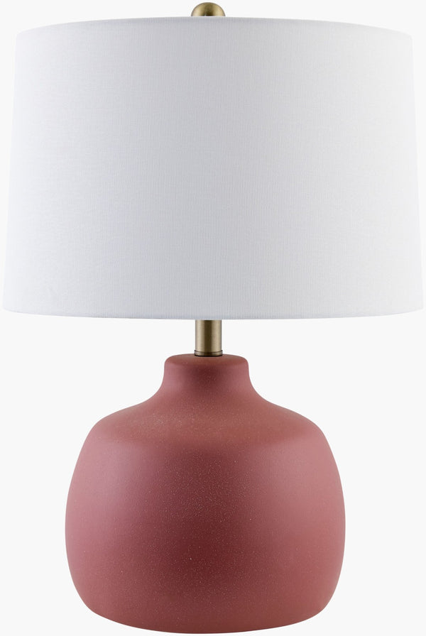 Livabliss Braxton Hand-painted Resin Accent Lamp with Linen Shade for Rustic Industrial Decor BXT-003