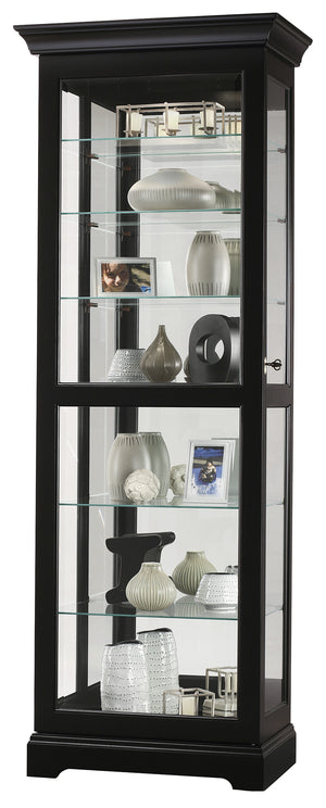 Hekman Furniture 680578 Howard Miller Martindale Iii Black Curio Cabinet - Elegant Design & Adjustable Glass Shelves Black Satin Martindale Iii Curio Cabinet 680578