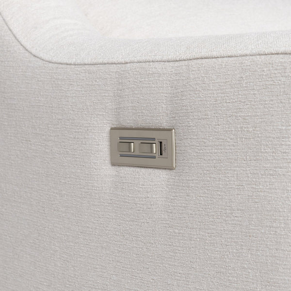 Bernhardt Bernhardt Germain Power Motion Sofa With Dual Recliners, Usb Charging, Tailored Wingback Style B227RO