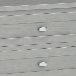 English Elm Warm Solid Wood Nightstand: 24-Inch Fog Grey Transitional Design With Storage & Style Options B136P159739-GIGA