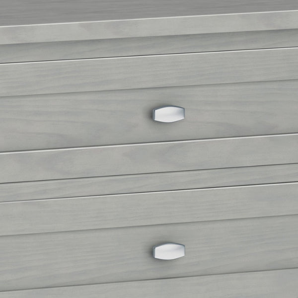 English Elm Warm Solid Wood Nightstand: 24-Inch Fog Grey Transitional Design With Storage & Style Options B136P159739-GIGA