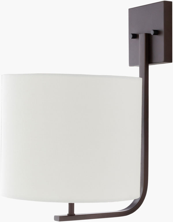 Surya Bryan Modern Wall Sconce - 13"L X 10"W X 16"H Fixture To Revitalize Your Decor With Style Fixture, Metallic ,Bronze,Base, Brown,Shade, White Iron Bya-001
