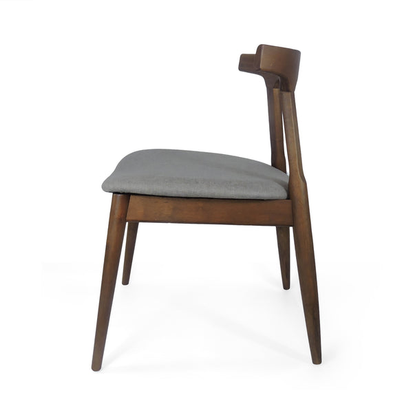 English Elm Dining Chair Set of 2 Curved Back Faux Leather Upholstered Seats for Modern Farmhouse Decor 72662.00