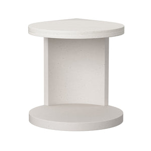 Bernhardt Bernhardt Stratum Side Table — Sculptural Teardrop Accent Table In Mist & Fossil Faux Stone Finishes 325125