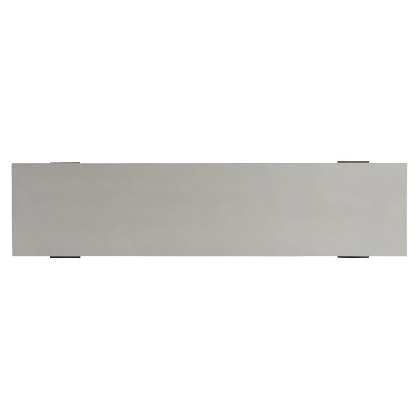 Bernhardt Bernhardt Rochelle Outdoor Console Table With Grc Quarry Top, Weathered Teak Base & Lower Shelf (68") K1831