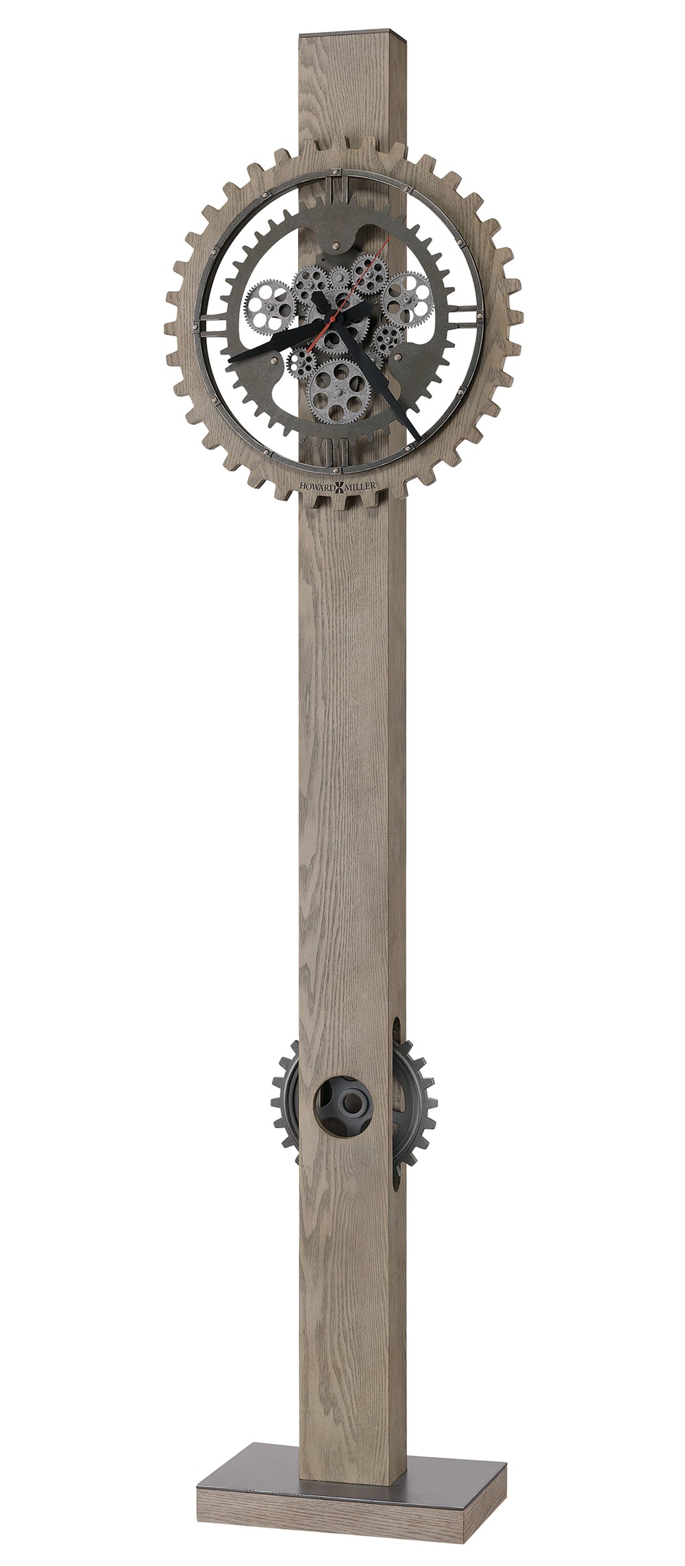 Hekman Furniture 615146 Seaside Gray Floor Clock: Elegant Gear Design With Charcoal Accents & Quartz Movement Seaside Grey Riella Grandfather Clock 615146