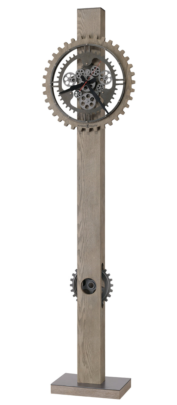 Hekman Furniture 615146 Seaside Gray Floor Clock: Elegant Gear Design With Charcoal Accents & Quartz Movement Seaside Grey Riella Grandfather Clock 615146