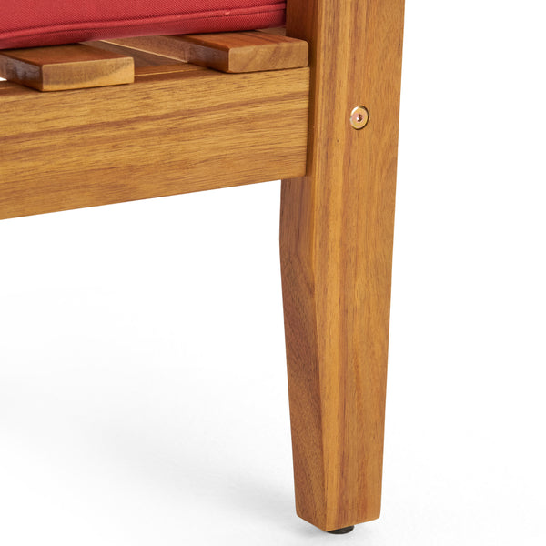 English Elm Christopher Knight Home® - Peyton Loveseat Set With Coffee Table – Stylish Acacia Wood & Water-Resistant Cushions For Small Spaces 57972.00SETRED