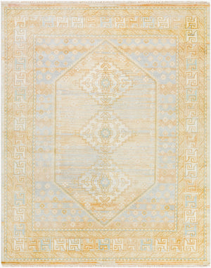 Surya Bunyan Handmade 2' X 3' Vintage-style Wool & Viscose Rug With Elegant Fringe Border For Homes Light Beige Wool,Viscose Byn2300-23