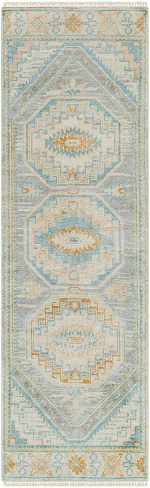 Bunyan BYN-2301 2'6" x 8' Runner Handmade Rug BYN2301-268  Beige, Pale Blue, Light Brown, Light Slate, Light Sage Surya