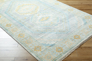 Surya Bunyan Handmade 2' X 3' Vintage-style Wool & Viscose Rug With Elegant Fringe Border For Homes Beige Wool,Viscose Byn2301-23
