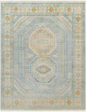 Surya Bunyan Handmade 2' X 3' Vintage-style Wool & Viscose Rug With Elegant Fringe Border For Homes Beige Wool,Viscose Byn2301-23