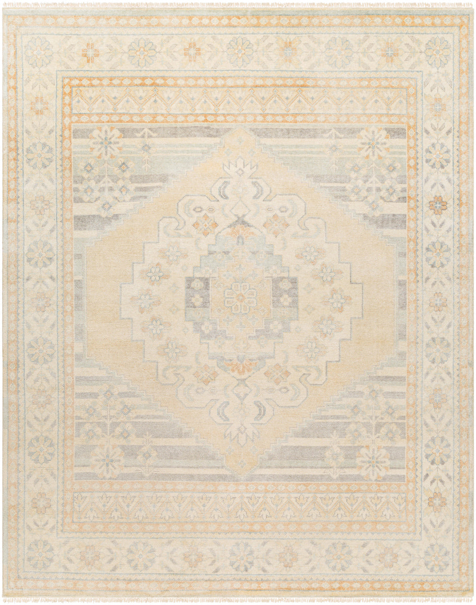 Bunyan BYN-2303 9' x 12' Handmade Rug BYN2303-912  Wheat, Peach, Seafoam, Slate Surya