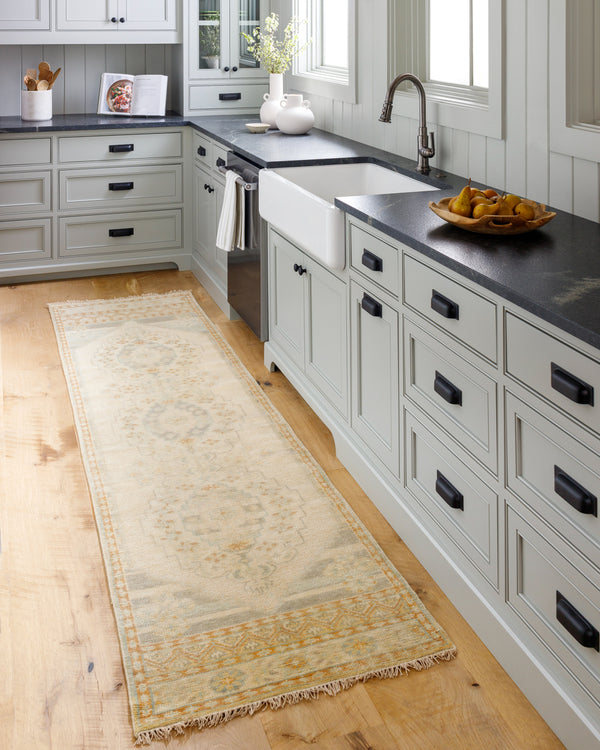 Bunyan BYN-2303 9' x 12' Handmade Rug BYN2303-912  Wheat, Peach, Seafoam, Slate Surya