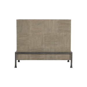 Bernhardt Bernhardt Fairgrove Side Table With Butcher-Block Top, Thick Slab Wood & Metal Base, Rustic Modern Accent 416121