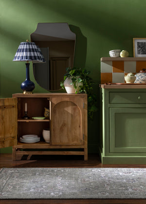 Byron BYO-001 32"H x 36"W x 16"D Cabinet BYO-001  Top: Brown; Base: Brown Surya