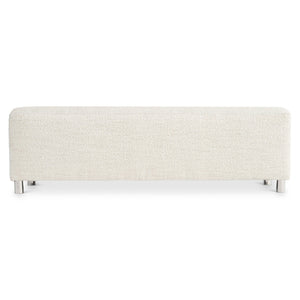 Bernhardt Bernhardt Modulum Bench — 62" Upholstered Seat With Polished Stainless Steel Feet, Transitional Glam Style 315509