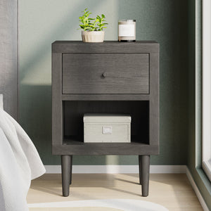 English Elm Christopher Knight Home® - 1-Drawer Nightstand With Faux-Wood Finish: Compact Storage For Modern Bedrooms & Apartments 72036.00GRY