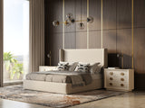 VIG Furniture Modrest Byrne - Modern Beige Fabric Bed VGEVVG713-C-01