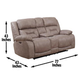 Steve Silver Aria Power-Power Loveseat w/ Console Sand AA950LS