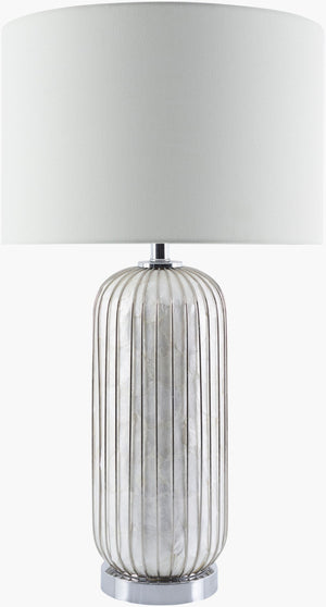 Livabliss Baiyun Shell Body Iron Base Table Lamp with Linen Shade for Warm Ambient Glow BYU-001