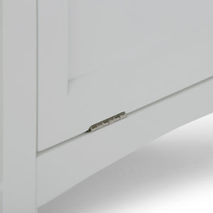 English Elm Avington Laundry Hamper - Stylish Pure White Storage Solution For Compact Spaces & Modern Homes B136P158507