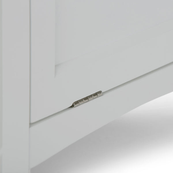 English Elm Avington Laundry Hamper - Stylish Pure White Storage Solution For Compact Spaces & Modern Homes B136P158507
