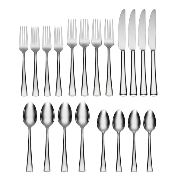 Lenox Oneida Noble 20 Piece Everyday Flatware Set, Service for 4 Metallic, STAINLESS METAL H063020A