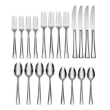 Lenox Oneida Noble 20 Piece Everyday Flatware Set, Service for 4 Metallic, STAINLESS METAL H063020A