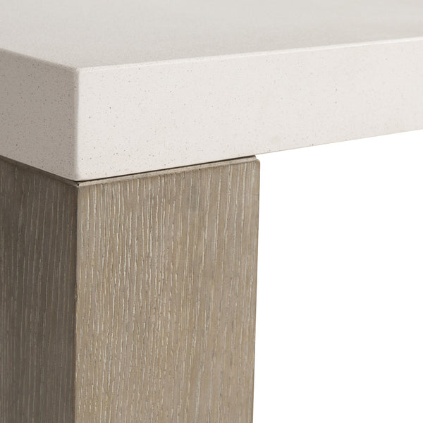 Bernhardt Bernhardt Lorenzo Square Cocktail Table — 52" Grc Vintage Cream Top With Quartered White Oak Flint Base, Modern Organic Focal Piece 465011