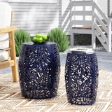 Christopher Knight Home® - Noble House - Satterlee Outdoor Metal Side Tables - Set of 2