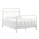 Homelegance By Top-Line Gracen Casted Knot Metal Bed White Metal